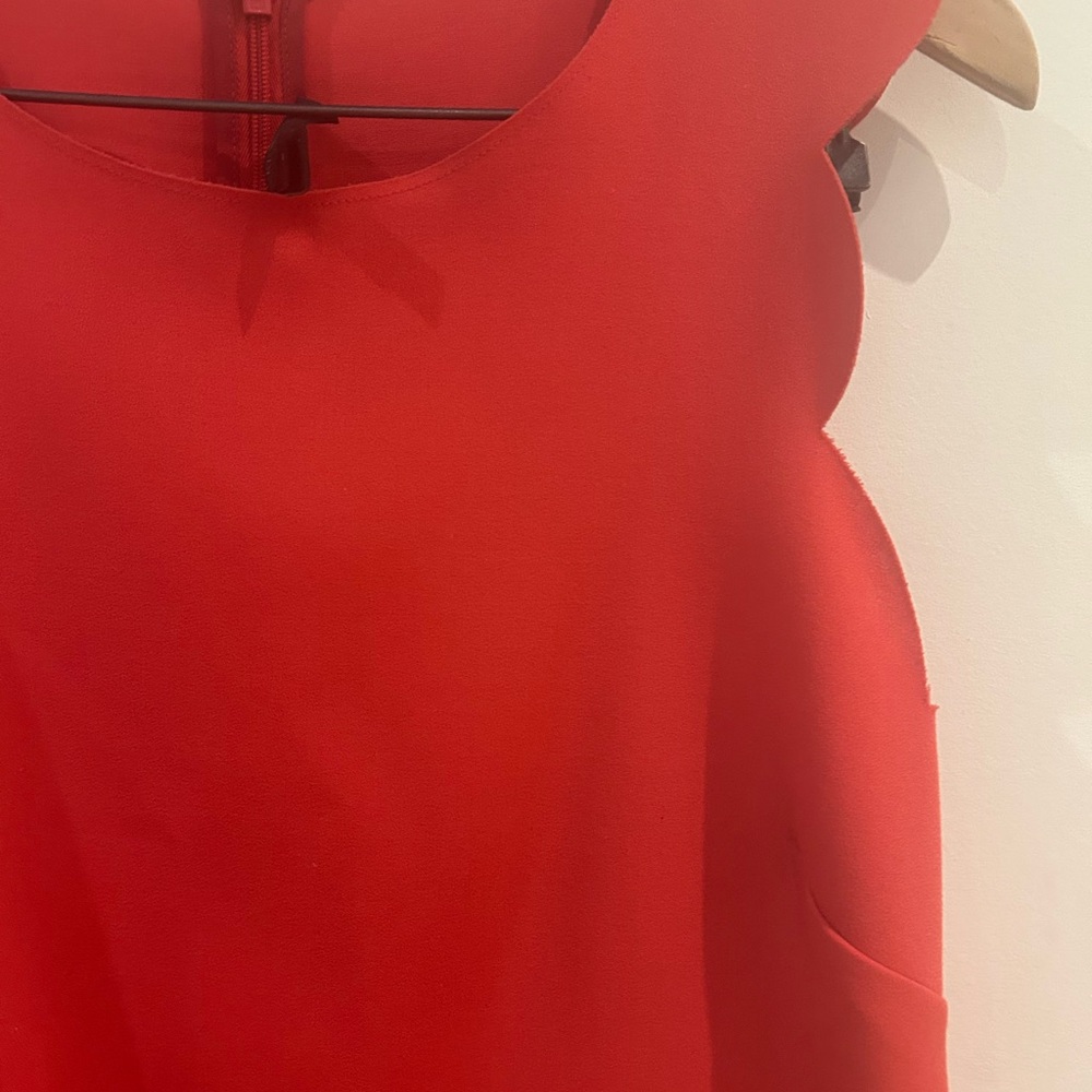 J. Crew coral scalloped dress - Picture 4 of 5